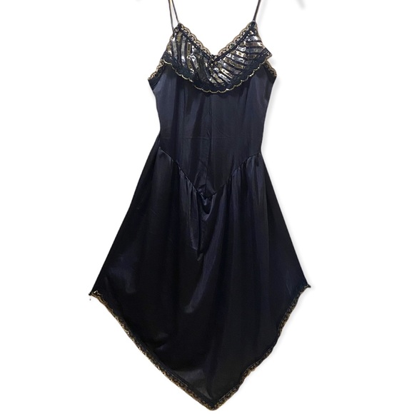 Vintage Stroke of Midnight Nightgown - Picture 1 of 11